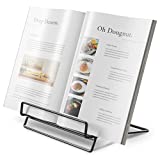 Cookbook Stands Holders for Kitchen Counter, Recipe Book Stand for Reading Hands Free(Black)