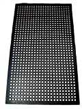 New Star Foodservice 54514 Commercial Grade Grease Resistant Anti-Fatigue Rubber Floor Mat, 36' x 60', Black