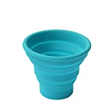 Ecoart Silicone Collapsible Travel Cup for Outdoor Camping and Hiking (1 Pack) (Blue)