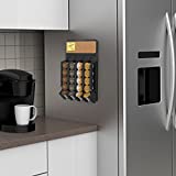 Mind Reader Wall-Mount Holder Coffee Pod Dispenser, 2.72” L x 10.71” W x 15.75” H, Black