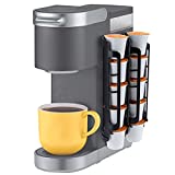 STORAGENIE Coffee Pod Holder for Keurig K-cup, Side Mount K Cup Storage, Perfect for Small Counters (2 Pack/For 10 K Cups, Black)