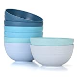 [Set of 8]Cereal Bowls 24 OZ Microwave and Dishwasher Safe Bowl BPA Free E-Co Friendly Bowl Sets Mixed Color for Cereal, Salad, Soup, Rice
