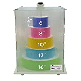 Reusable CakeSafe Small/Tall Cake Transporter, Clear Plastic Cake Carrier (17'W x 22'H)