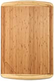 30 x 20 Inch XXXL Extra Large Bamboo Cutting Board - Wooden Stove Top Cover Noodle Board - Wood Carving Board for Turkey and BBQ - Butcher Block Chopping Boards with Handles, Juice Groove Pour Spout