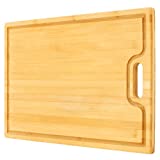VaeFae 24 x 16 Inch XXX-Large Bamboo Cutting Board with Cutout Handle and Juice Groove, Heavy Kitchen Chopping Board for Meat and Vegetables