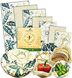 SWOOFE Reusable Beeswax Food Wrap (7 PACK), Zero Waste, Beeswax Wraps, Eco Friendly, Organic, Sustainable Products, Beeswax Wrap Food Storage, Wrappers Cling Sandwich, Alternative To Plastic Bags