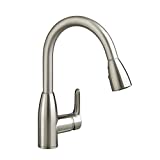 American Standard 4175300.075 Colony Soft 1 Handle High Arc Pull Down Kitchen Faucet, 1.5 GPM, Stainless Steel