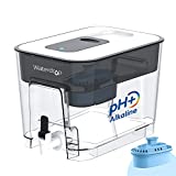 Waterdrop Alkaline Water Filter Dispenser, Large 20-Cup, Up to PH 9.5, Healthy, Clean & Toxin-Free Mineralized Alkaline Water, 100-Gallon, BPA Free, Black (1 Filter Included)