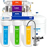 Express Water - ROALK5D Reverse Osmosis Alkaline Water Filtration System – 10 Stage RO Water Filter with Faucet and Tank – Under Sink Water Filter – with Alkaline Filter for Added Essential Minerals – 50 GPD