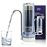 APEX MR-1050 Countertop Water Filter, 5 Stage Mineral pH Alkaline Water Filter, Easy Install Faucet Water Filter - Reduces Heavy Metals, Bad Taste and Up to 99% of Chlorine - Clear