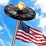 Elocupwe Solar Flagpole Light, Newest 132 LED 3X Brighter Outdoor Flagpole Light, Flag Cover Waterproof Solar Flag Night Light for Ground Pole 15-25ft, Fits 0.5' Wide Flag Decorative Spindle