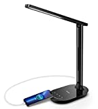 LED Desk Lamp, LASTAR Dimmable Eye-Protecting Table Lamps with Night Light, USB Charging Port, 4 Color Temperature Modes, 5 Brightness Levels, 1H Timer, Touch Control for Home Office Bedroom