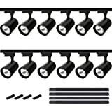 12 Packs Plug in LED (Include 13 Foot H-Track Rails )Doavis Track Lighting System 3000K Warm White .25w x 12 Track Lighting Heads for Accent Task Wall,Spot Light Ceiling Lighting Fixtures for Shop