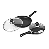 Scanpan Classic Nonstick Fry Pan Skillet Set with Lids (8 & 10.25-inch)