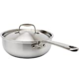 Made In Cookware - 3 Quart Saucier Pan - Stainless Clad 5 Ply Construction - Induction Compatible - Made in Italy - Professional Cookware