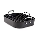 All-Clad E7649764 HA1 Hard Anodized Nonstick Dishwasher Safe PFOA Free Roaster Cookware, 13-Inch by 16-Inch, Black