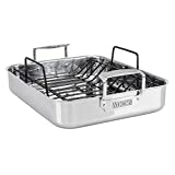Viking Culinary 3-Ply Stainless Steel Roasting Pan with Nonstick Rack, 16' x 13'