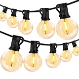 Outdoor String Lights - 100 FT 2 Pack G40 Globe Patio Lights with 52 Dimmable Waterproof and Shatterproof LED Bulbs for Tavern,Backyard,Deck,Garden,Party Decorations Commercial Hanging Lights