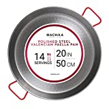 Machika Polished Steel Paella Pan 20 inch (50 cm)