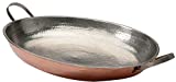 Sertodo Copper Alicante Paella Cooking Pan with Stainless Steel Handles, Hand Hammered 14 Gauge 100% Pure Copper, 18''