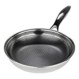 Black Cube Hybrid Quick Release Stainless Steel Frying Pan with Nonstick Coating, Oven-Safe Cookware Parent (12.5-Inch, Black)
