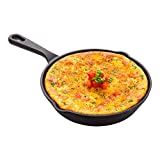 6 Inch Seasoned Frying Pan, 1 Heavy-Duty Oven-Safe Skillet - Built-In Spout, Hanging Hole, Black Cast Iron Skillet Pan, Durable, For Cooking, Grilling, Or Camping - Restaurantware