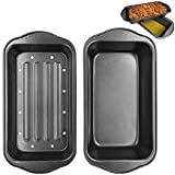 Evelots Meatloaf Pan-Drains Fat-Non Stick-Cooking/Baking-More Flavor-2 Piece Set