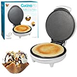 Waffle Cone and Bowl Maker- Includes Shaper Roller and Bowl Press- Homemade Ice Cream Cone Iron Machine - Special Birthday Treat, Gift Giving or Entertaining Fun