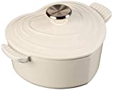Le Creuset Heart Shaped Dutch Oven With Stainless Steel Knob, 2.25 qt, White