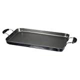 T-fal A92114 / C4061484 Specialty Nonstick Dishwasher Safe 18-Inch x 11-Inch Double Burner Family Griddle Cookware, 18-Inch, Black -