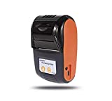 GOOJPRT Mini Portable Bluetooth Thermal Label Receipt Printer 58mm Wireless POS for Business, Restaurant Support iOS/Android (Orange)