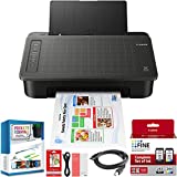 Canon PIXMA TS302 Wireless Inkjet Printer 2321C002 Compatible with Alexa, Mobile and Photo Printing, Wi-Fi and Bluetooth & Compatible with AirPrint Bundle DGE USB Print Cable + Business Software Kit