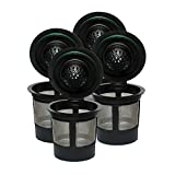 iPartPlusMore Reusable Coffee Filters Compatible with 1.0 and 2.0 Keurig Single Cup Coffee Maker - BPA-Free Stainless Steel Refillable K Cup Coffee Filter with Fine Mesh Screen (Pack of 4)