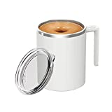 Rechargeable Self Stirring Mug, Automatic Magnetic Stirring Coffee Mug Magnetic Electric Auto Mixing Stainless Steel Cup Rotating Home Office Travel Mixing Cup Suitable for Coffee/Milk/Hot Chocolat