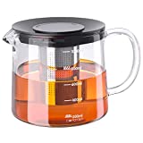 Glass Teapot with Removable Infuser, Tea Pot 1000ml/33OZ Stovetop Safe Tea Kettle for Blooming Tea & Loose Leaf Tea, Premium Tea Maker with Gift Box