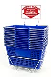 Only Hangers Set of 12 Blue Shopping Basket Set