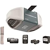 Chamberlain B970T Smart Garage Door Opener with Battery Backup - myQ Smartphone Controlled - Ultra Quiet, Strong Belt Drive and MAX Lifting Power, 1.25 HP, Wireless Keypad Included, Blue