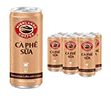 Highlands Coffee CÀ PHÊ SỮA Vietnamese Coffee with Condensed Milk│7.9 oz Can (6 or 12 Count) Bundle Pack│No.1 Vietnamese Coffee│Super-Smooth Premium Quality Iced Milk Coffee with Saltation Thank You Card (Pack of 6)