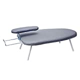 AKOZLIN Travel Countertop Ironing Board 23.6' L x 14''W x 7''H Table for Ironing Clothes Tabletop Ironing Board with Fixed Sleeve Tabletop Folding Legs Folding Ironing Board with Cotton Cover