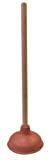 Supply Guru Heavy Duty Force Cup Rubber Toilet Plunger with a Long Wooden Handle to Fix Clogged Toilets and Drains (18', 1) (Original Version)