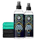 Calyptus Screen Cleaner Spray Kit | 8 Ounces + 4 Screen Cloths | Plant Based Power | USA Made | Cleans TV, iPad, Laptop, Phone Screen Cleaner, Tablet, MacBook
