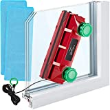 Tyroler Bright Tools The Glider D4 Magnetic Window Cleaner, Universal Fits Any Windows thickness In The World 0.1'-1.6' Due to Adjustable Force Control. 3M Long Anti-Falling Rope, Double-Sided