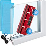 Tyroler Bright Tools Magnetic Window Cleaner The Glider D-3 AFC Single or Double Glazed Window 0.1'-1.1' | Adjustable Magnet Force Control | Indoor and Outdoor Glass Pane Cleaning.