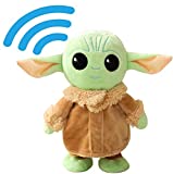 PAZATAO Talking Baby Yoda 7.8 Inch,Walking Baby and Toy Repeats What You Say Plush Animal Toy Electronic Toy for Boys,Girls,Stuffed Animal,Baby Doll for Kids Gifts