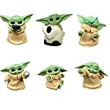 6Pcs Baby Yoda cake toppers Toys set baby Yoda party supplies for the baby Yoda birthday decorations