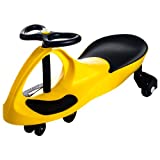 Lil' Rider Wiggle Car Ride On Toy – No Batteries, Gears or Pedals – Twist, Swivel, Go – Outdoor Ride Ons for Kids 3 Years and Up by Lil’ Rider (Yellow), M370022