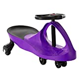 Wiggle Car Ride On Toy – No Batteries, Gears or Pedals – Twist, Swivel, Go – Outdoor Ride Ons for Kids 3 Years and Up by Lil’ Rider (Purple)