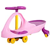 Lil' Rider Wiggle Car Ride On Toy – No Batteries, Gears or Pedals – Twist, Swivel, Go – Outdoor Ride Ons for Kids 3 Years and Up(Pink and Purple), M370049