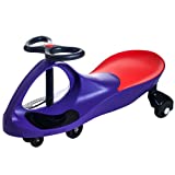 Lil' Rider Wiggle Car Ride On Toy – No Batteries, Gears or Pedals – Twist, Swivel, Go – Outdoor Ride Ons for Kids 3 Years and Up (Purple) (M370010)