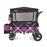 Keenz Folding Collapsible Mosquito Netting Sun Shade Protection Cover Accessory with Zippered Opening for the 7S Kids Toddler Wagon, Black